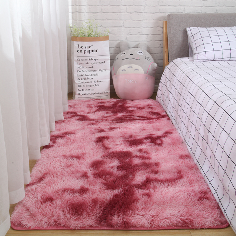 PV Velvet Tie Dye Carpet (Dark Red)