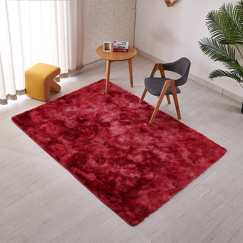 PV Velvet Tie dye Carpet (Red)