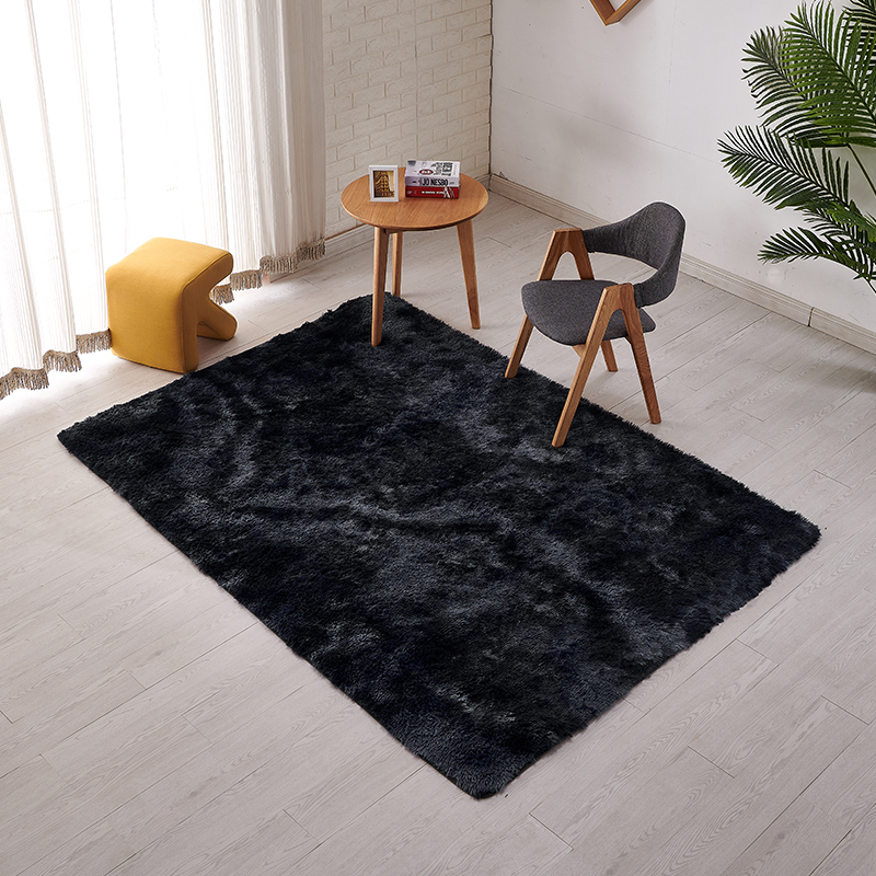 PV Velvet Tie dye Carpet (Charcoal Gray)