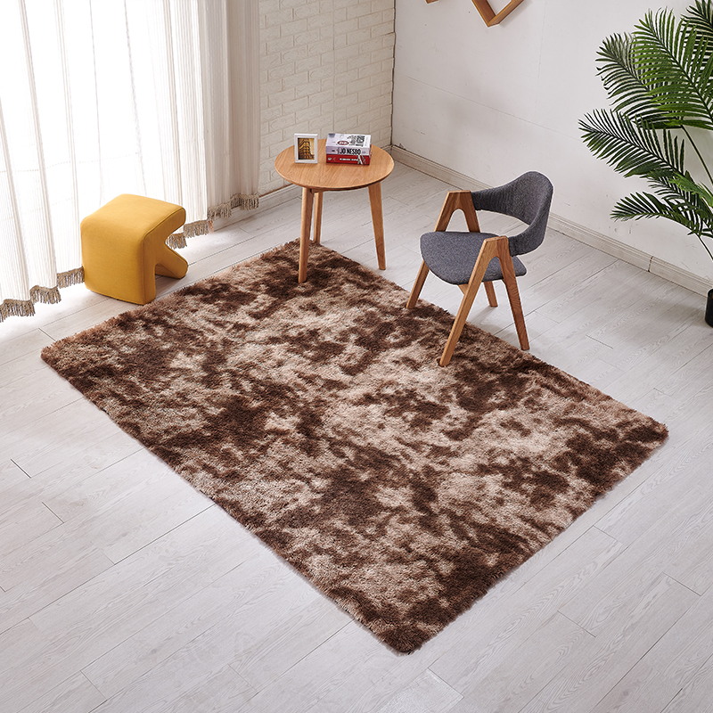 PV Velvet Tie dye Carpet (Mocha Brown)