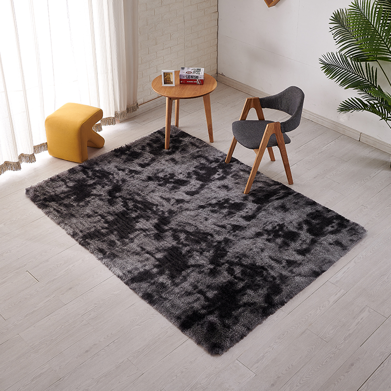PV Velvet Tie dye Carpet (Graphite)