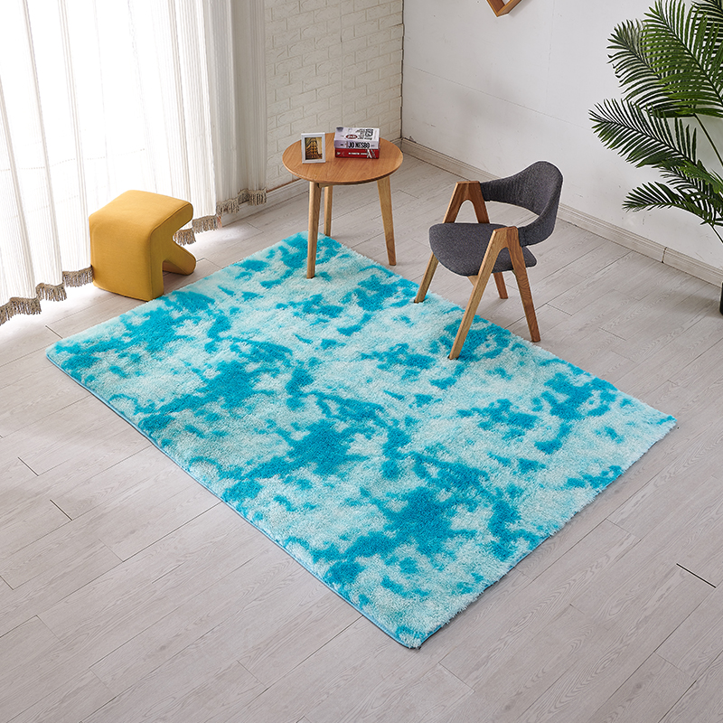PV Velvet Tie dye Carpet (Blue)