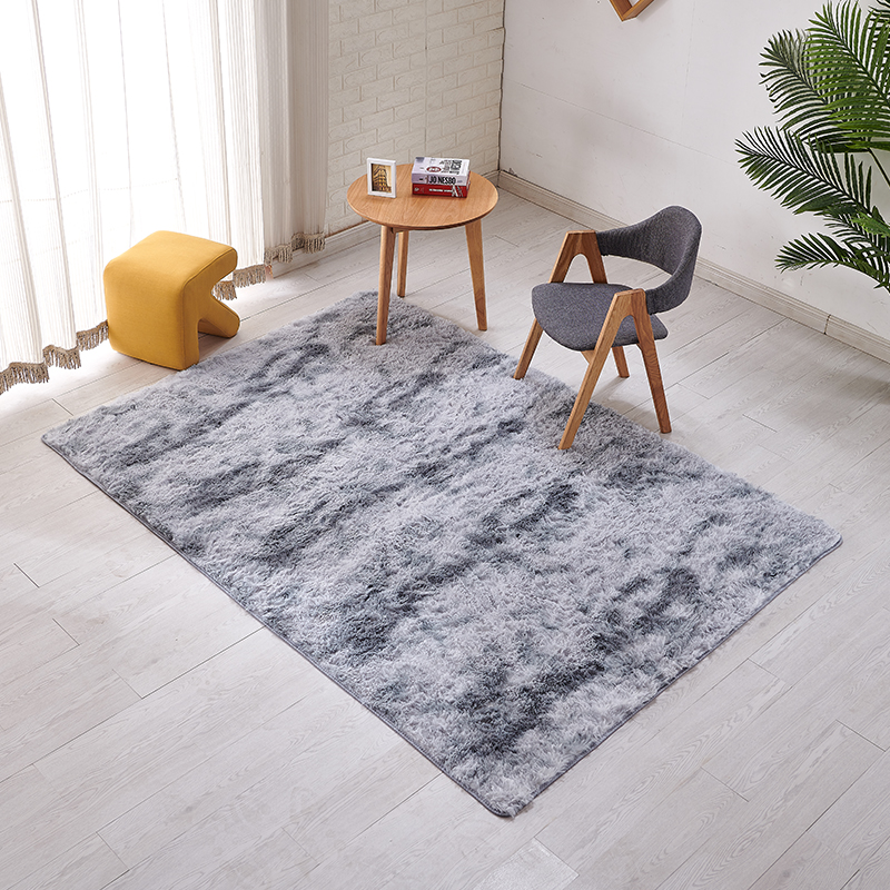 PV Velvet Tie dye Carpet (Light Gray)