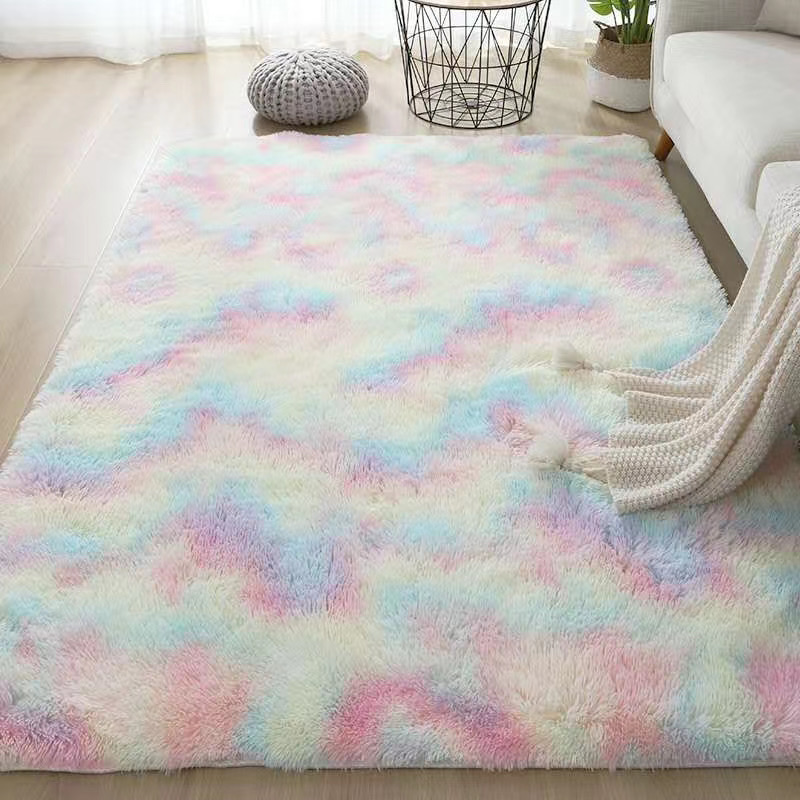 PV Velvet Tie dye Carpet (Multicolor)