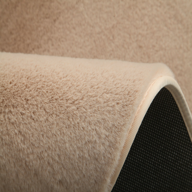 Faux Rabbit Fur Carpet (Camel)