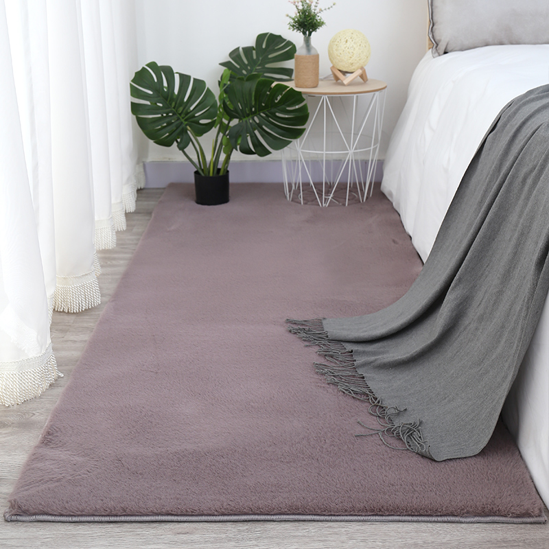 Faux Rabbit Fur Carpet (Purple)