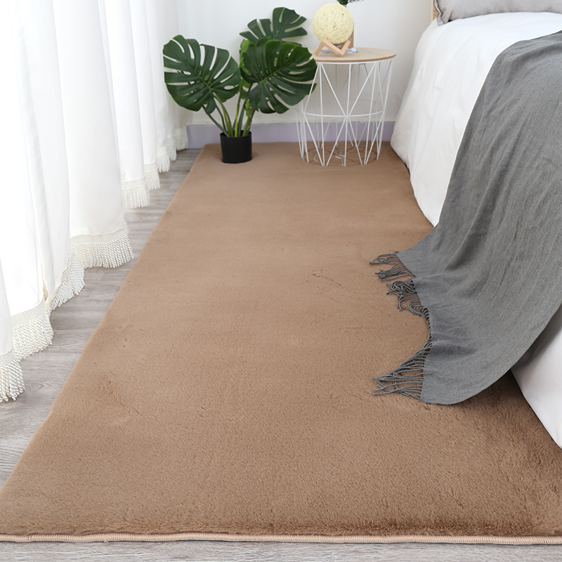Faux Rabbit Fur Carpet (Khaki)
