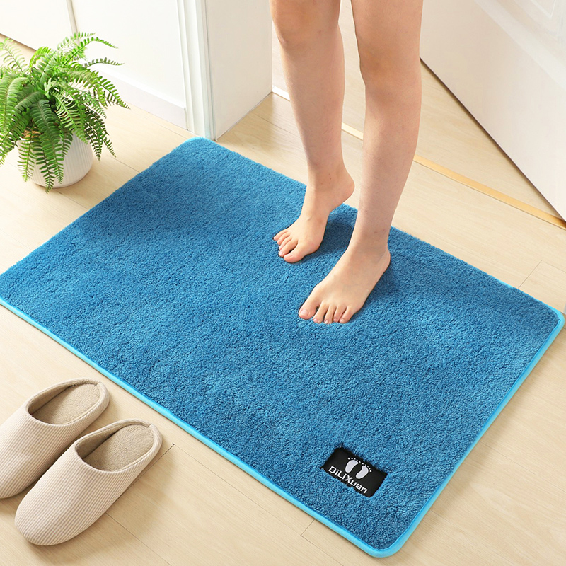 Plush Velvet Floor Mat(Cerulean)