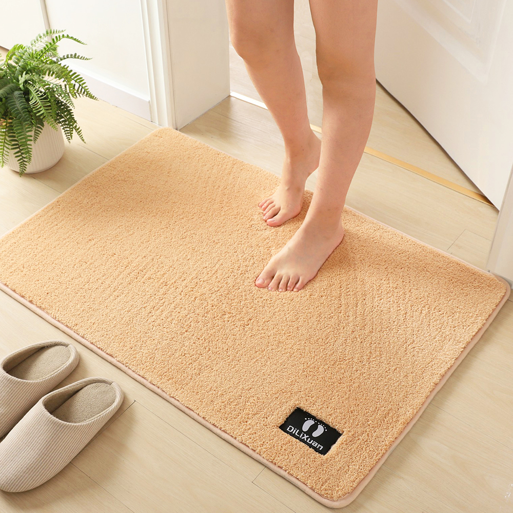 Plush Velvet Floor Mat(Camel)